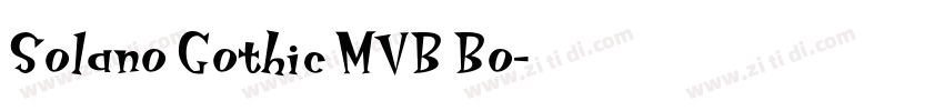 Solano Gothic MVB Bo字体转换